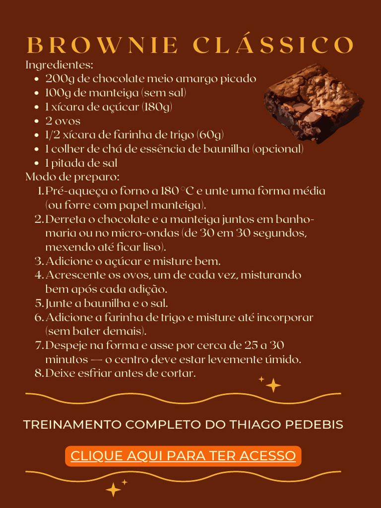 Receita de Brownie Clássico | PDF