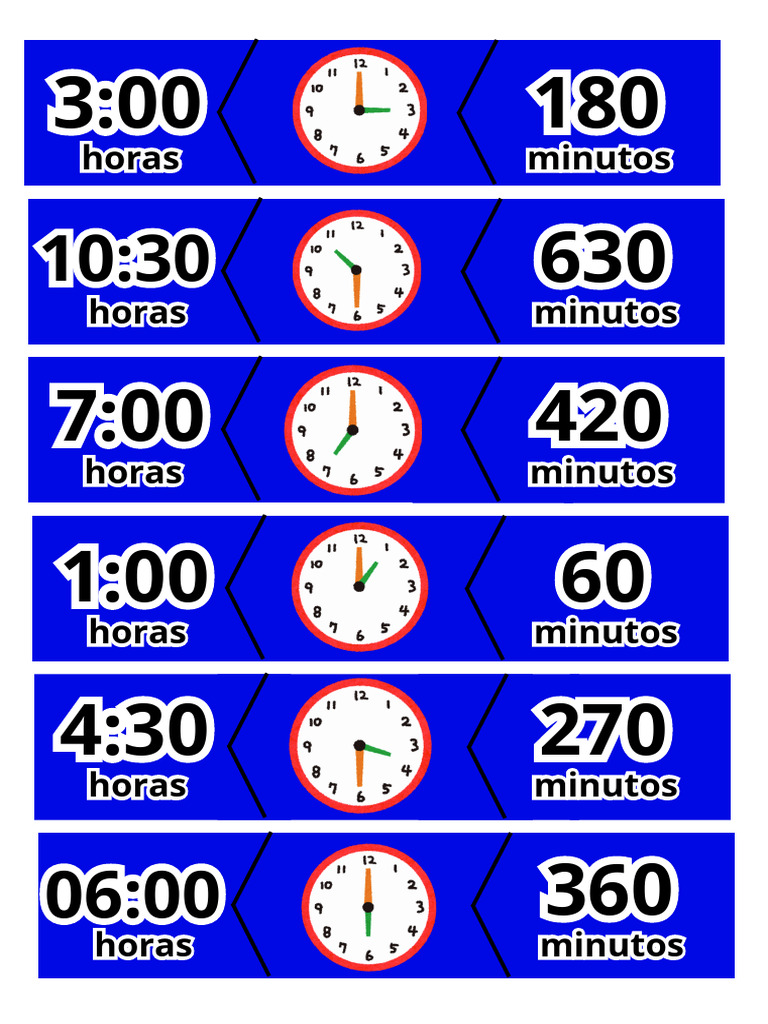 Conversão de Minutos em Horas | PDF