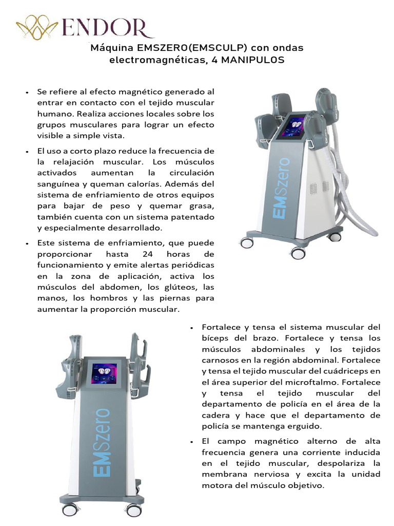 Beneficios de la máquina EMSZERO | PDF