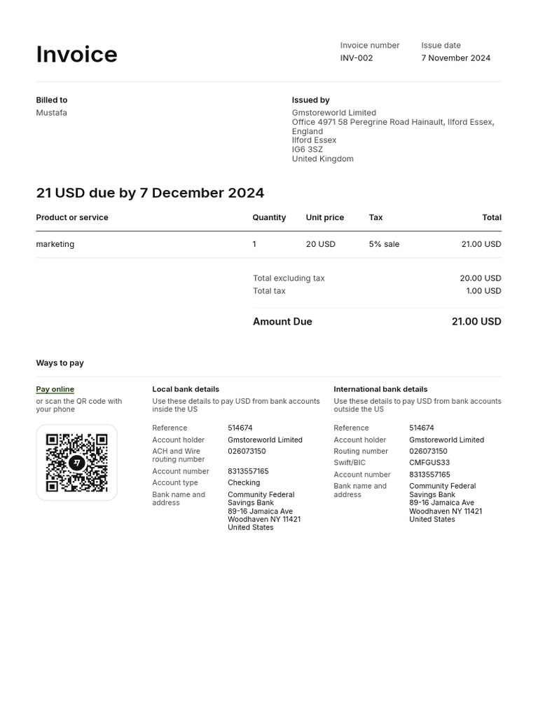 Inv 002 | PDF | Financial Technology | Finance & Money Management