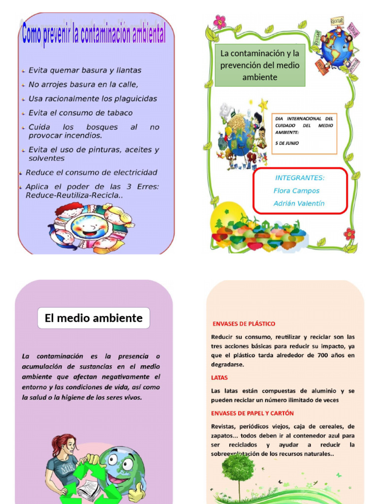 Diptico Del Medio Ambiente | PDF