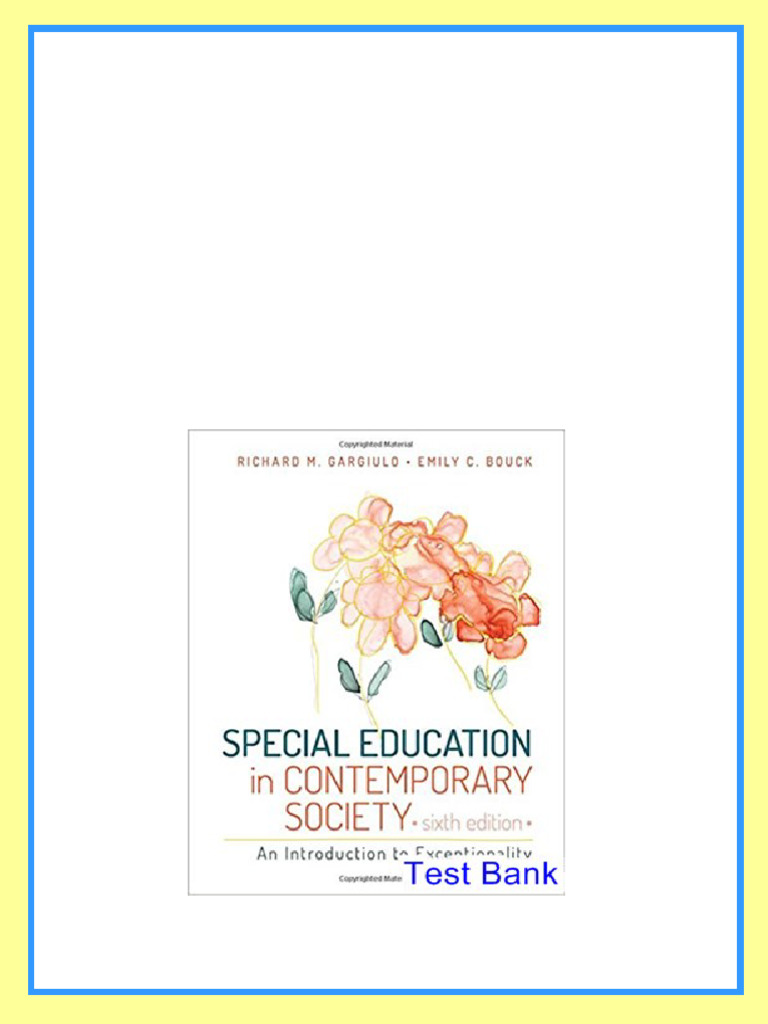 Special Education in Contemporary Society An Introduction to ...
