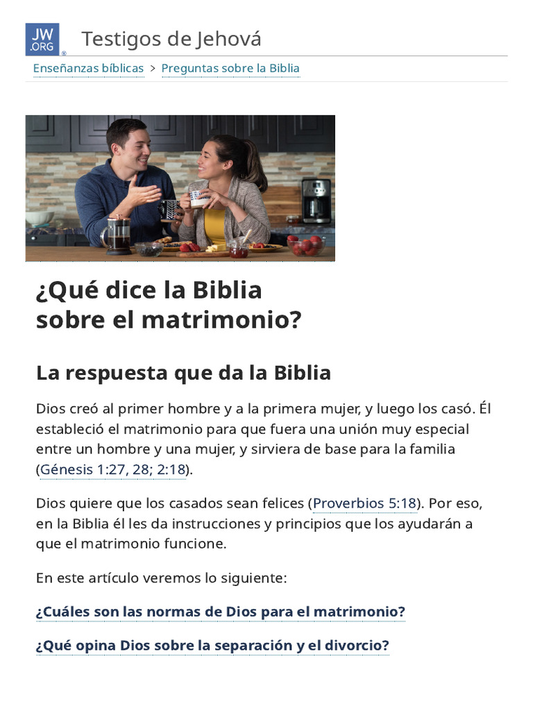 Textos de La Biblia Que Hablan Sobre El Matrimonio | PDF | Matrimonio ...
