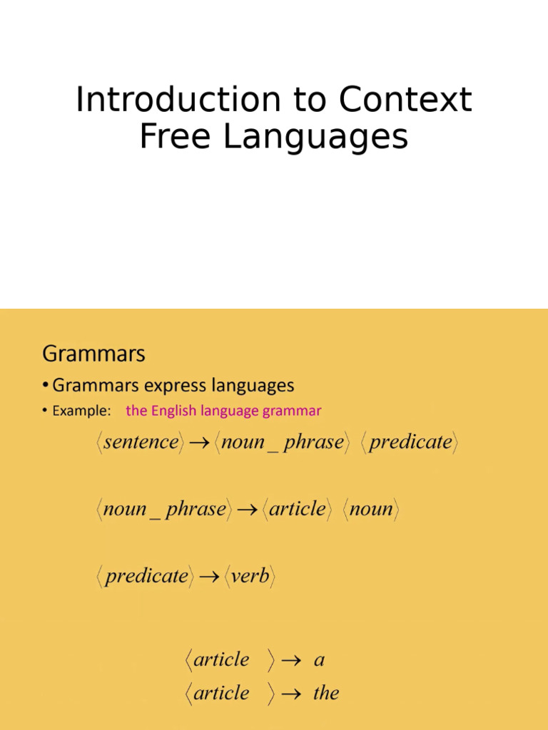 Context Free Languages | PDF