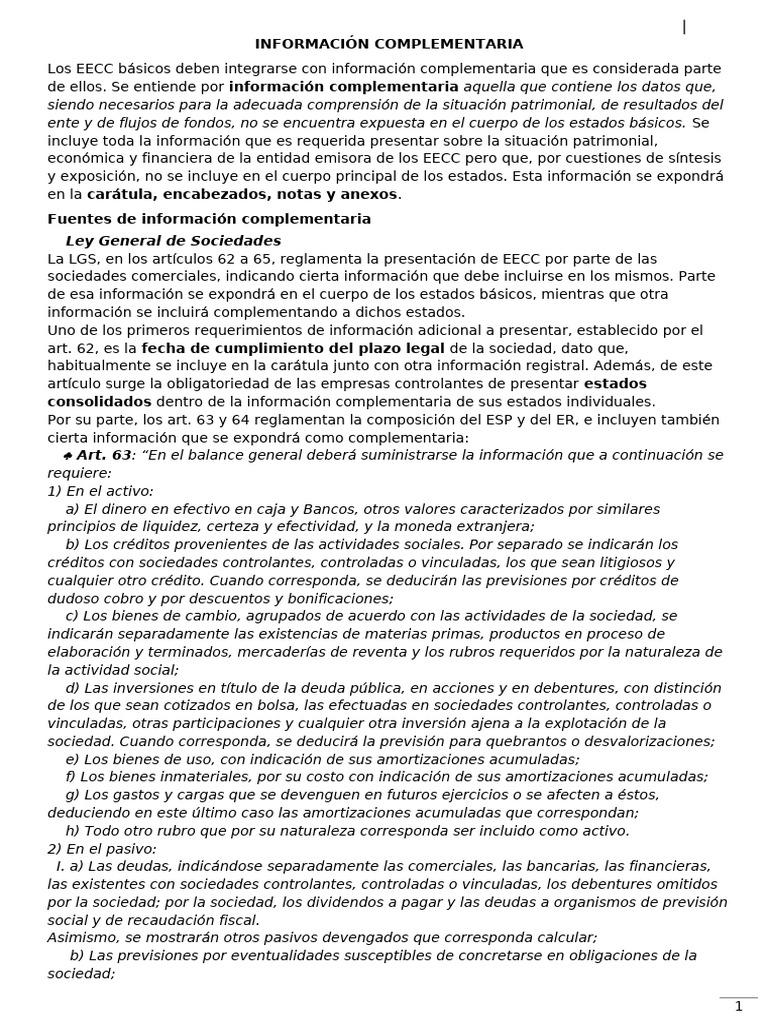 Información Complementaria - Biblio | PDF | Contabilidad | Depreciación