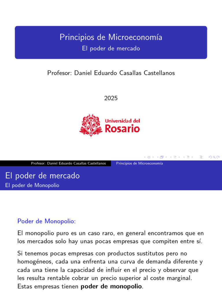 Poder de Mercado II | PDF | Monopolio | Mercado (economía)