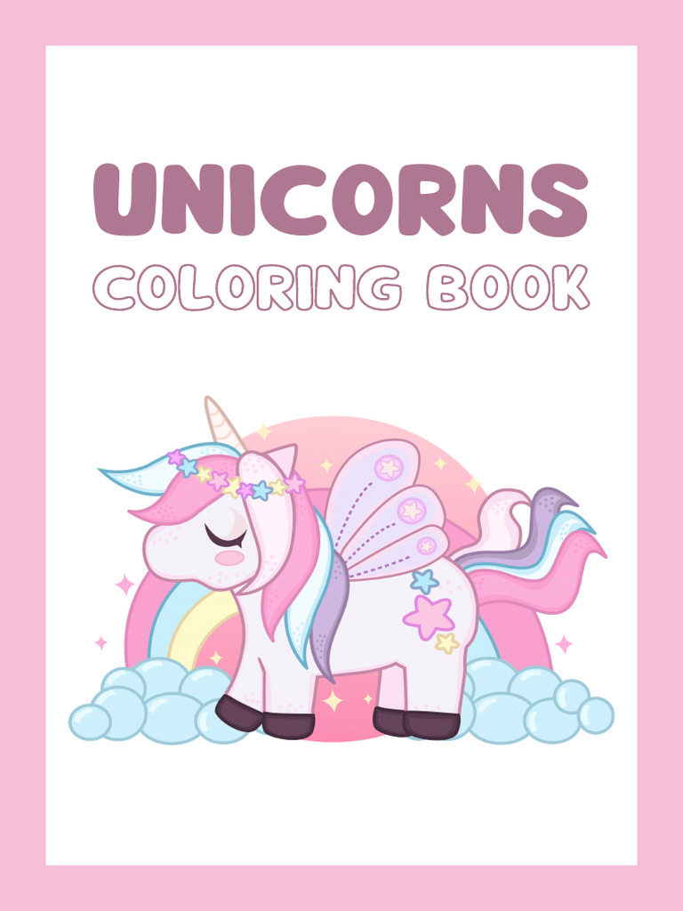 Pink Unicorns Coloring Book PDF | PDF