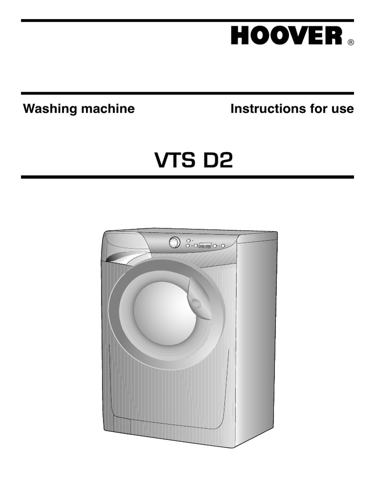 VTS D2 Washing Machine User Guide | PDF