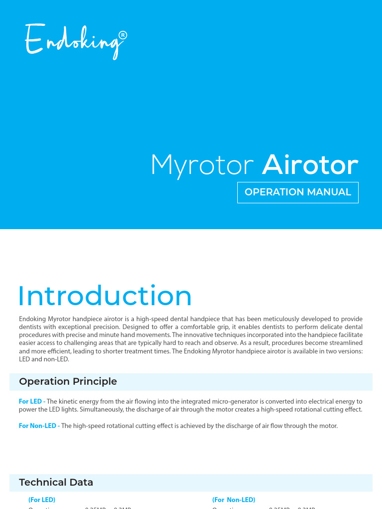 Endoking+Myrotor+User Manual+ | PDF | Mechanical Engineering