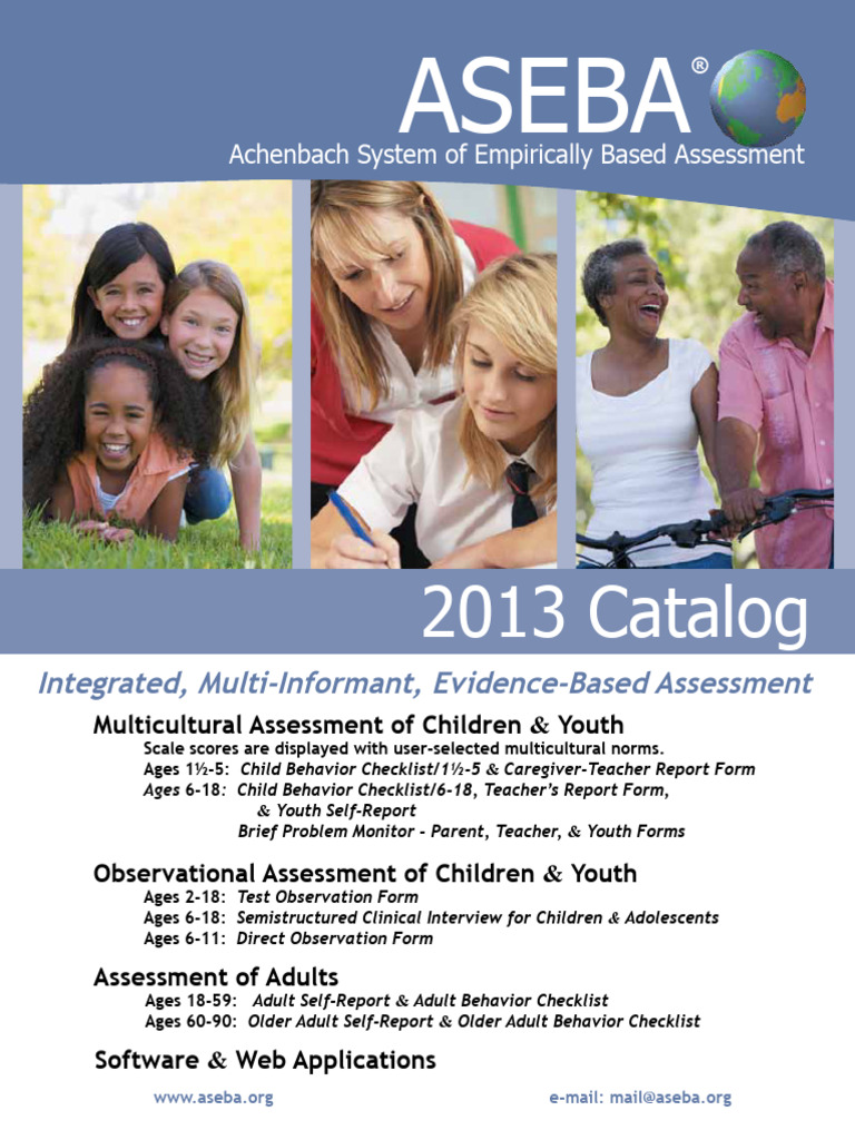 ASEBA: Evidence-Based Assessment Tools | PDF | Attention Deficit ...