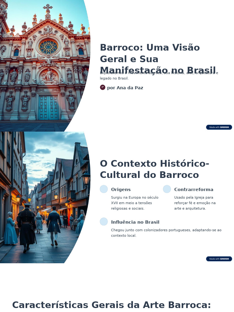 Barroco Uma Visao Geral e Sua Manifestacao No Brasil | PDF | Barroco ...