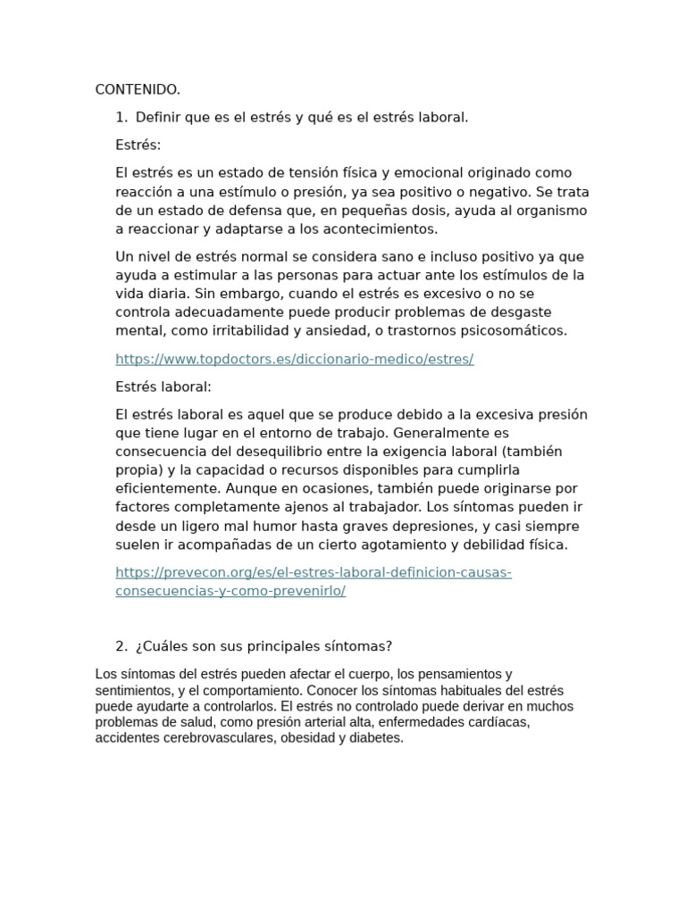 Tarea Modulo 7 | PDF | Estrés (biología) | Ansiedad