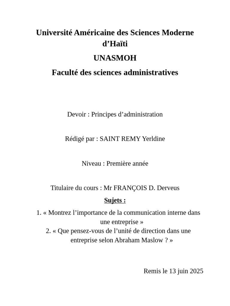 Importance de la communication interne en entreprise | PDF | la ...