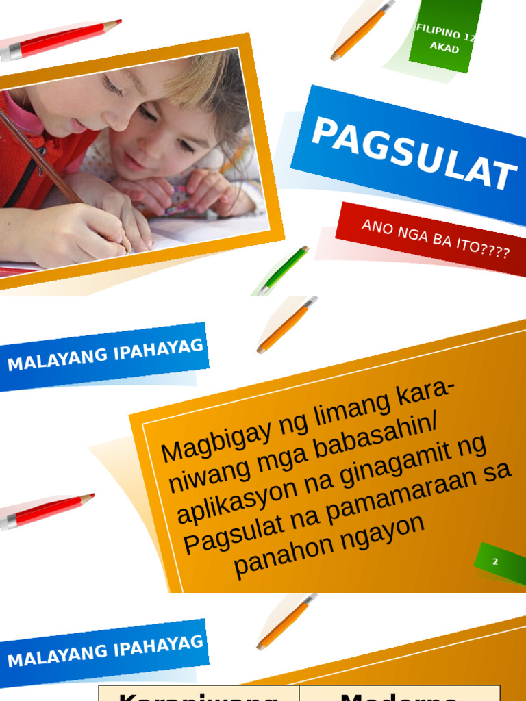 Lesson 1.1 Pagsulat | PDF