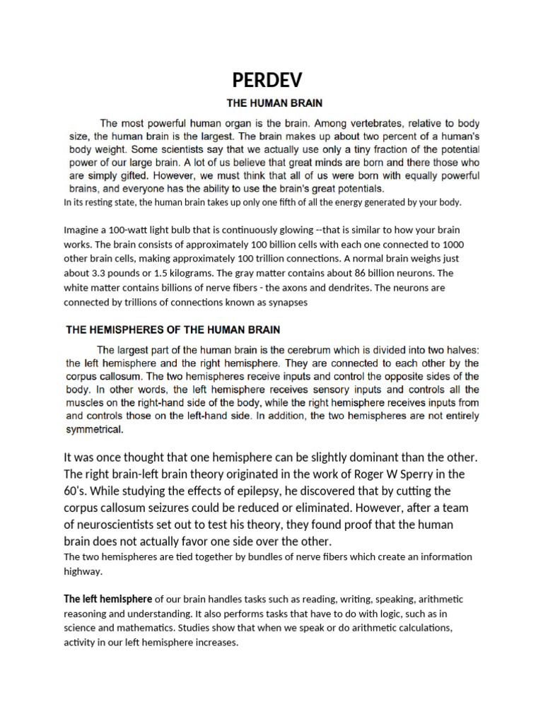 Understanding the Adolescent Brain Development | PDF | Emotions ...