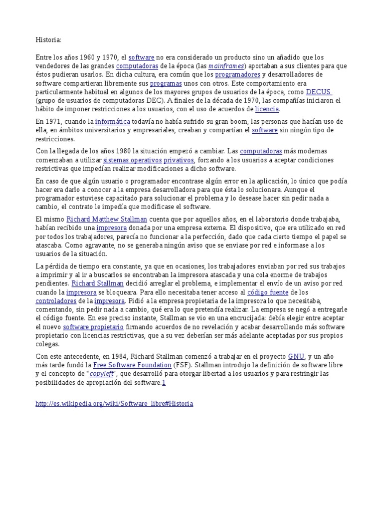 Software Libre y Derechos de Propiedad Intelectual | PDF | Propiedad ...