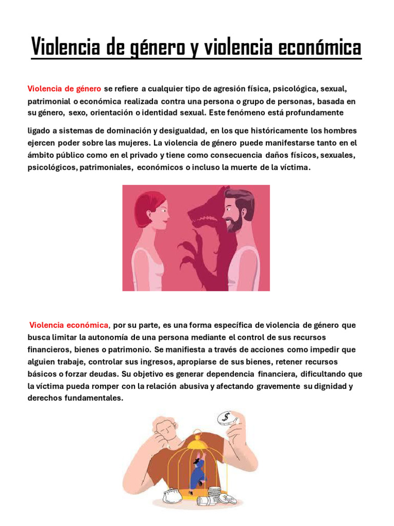 Violencia de Género y Económica: Impacto y Prevención | PDF | Violencia ...