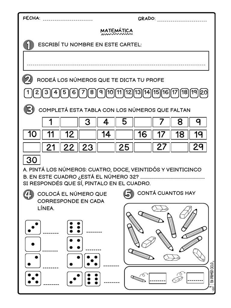 Actividades de Matemática para Segundo Grado | PDF