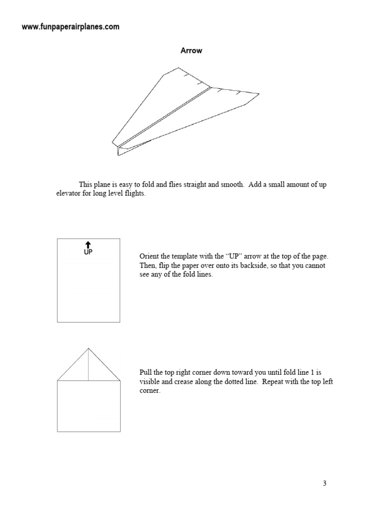 Paper Airplane Folding Instructions | PDF | Aviation | Aircraft