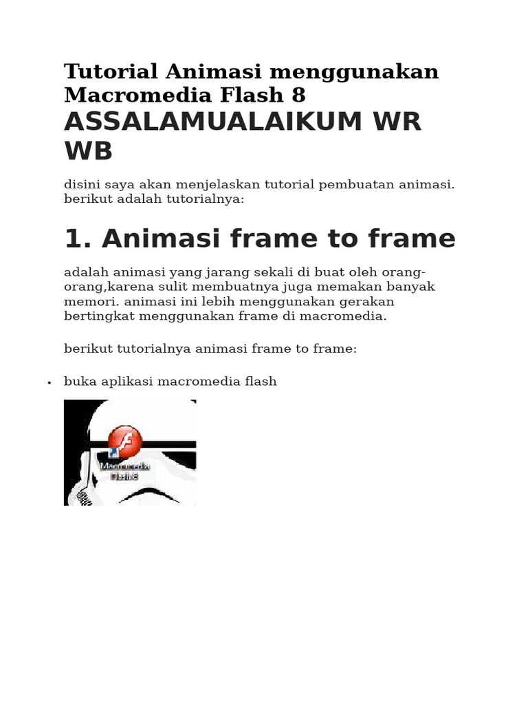 Tutorial Animasi Macromedia Flash 8 | PDF