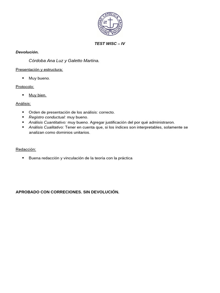 Test Wisc | PDF