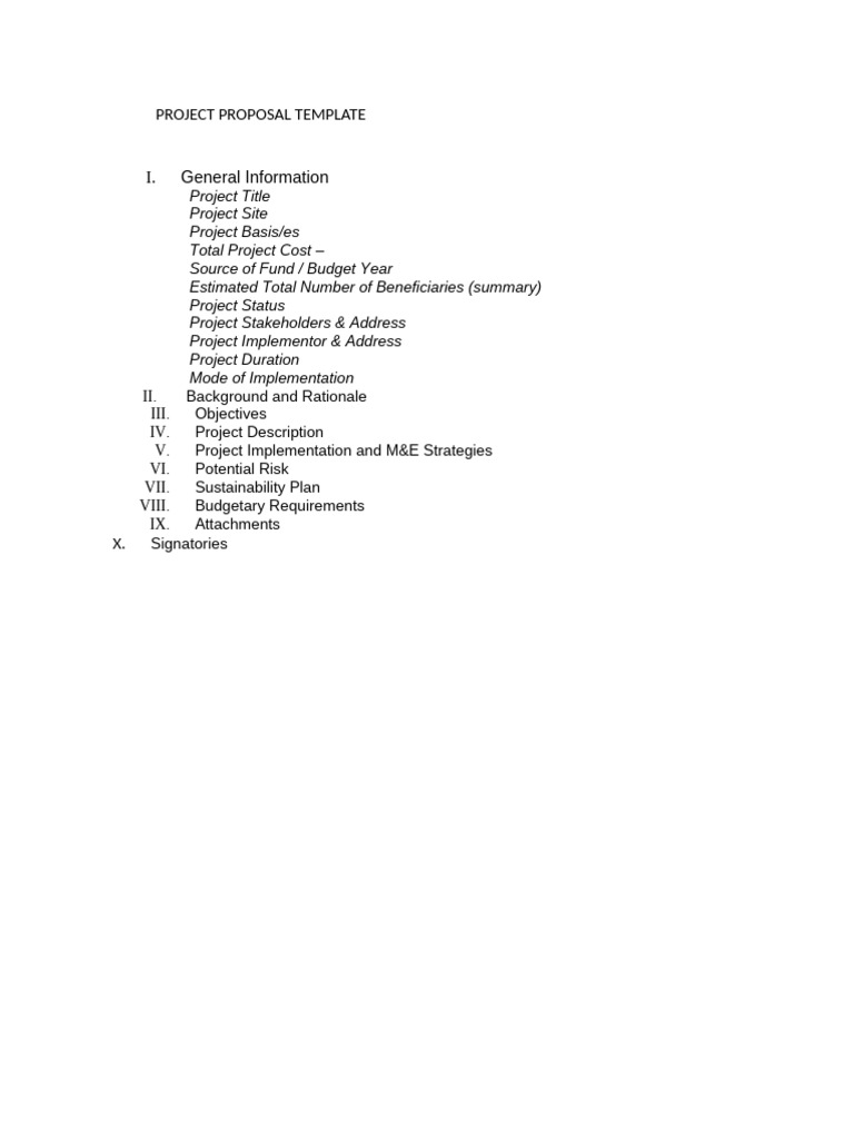 Project Proposal Template | PDF