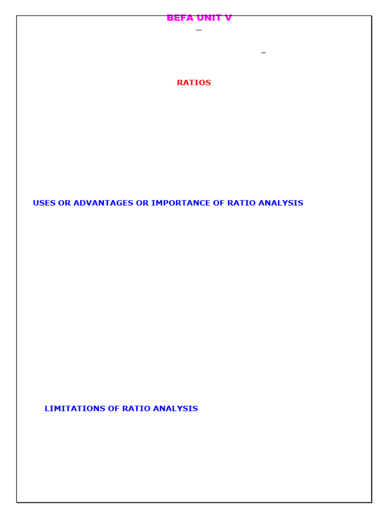 Financial Ratios Analysis Overview | PDF | Ratio | Accounting