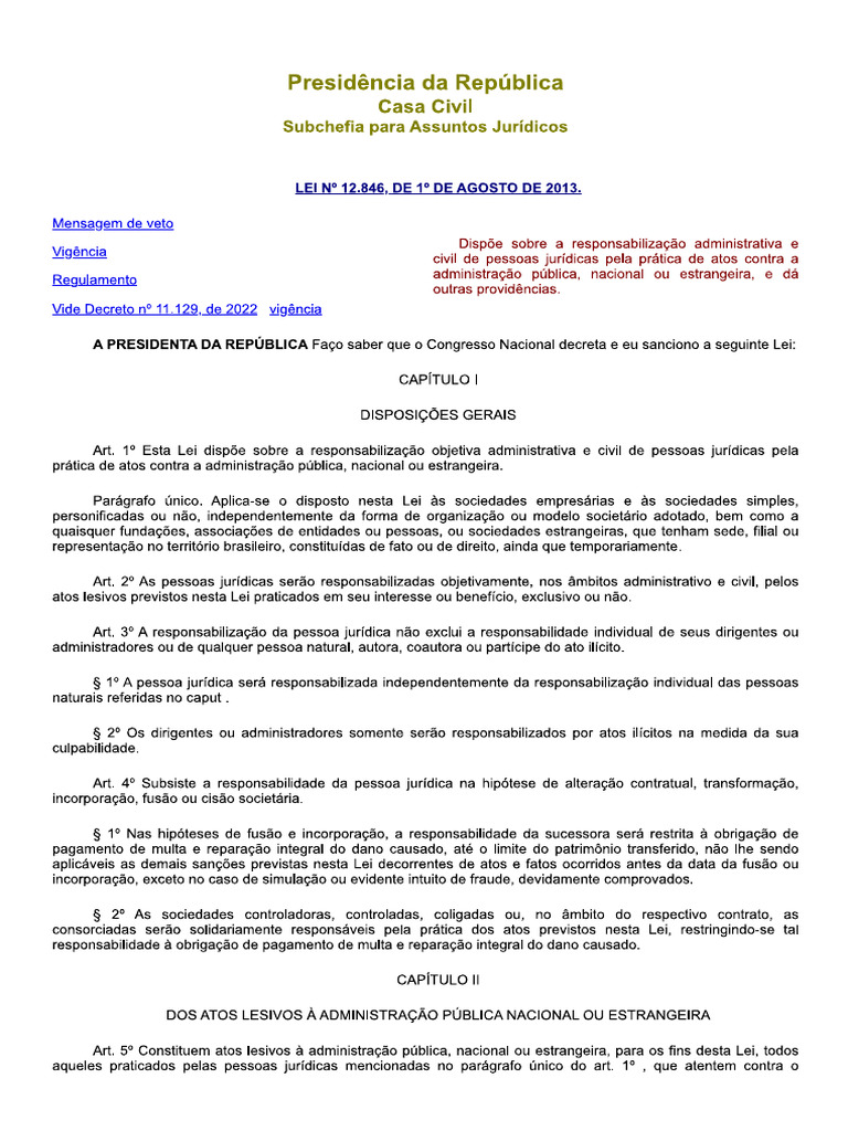 Lei Anticorrupçao | PDF
