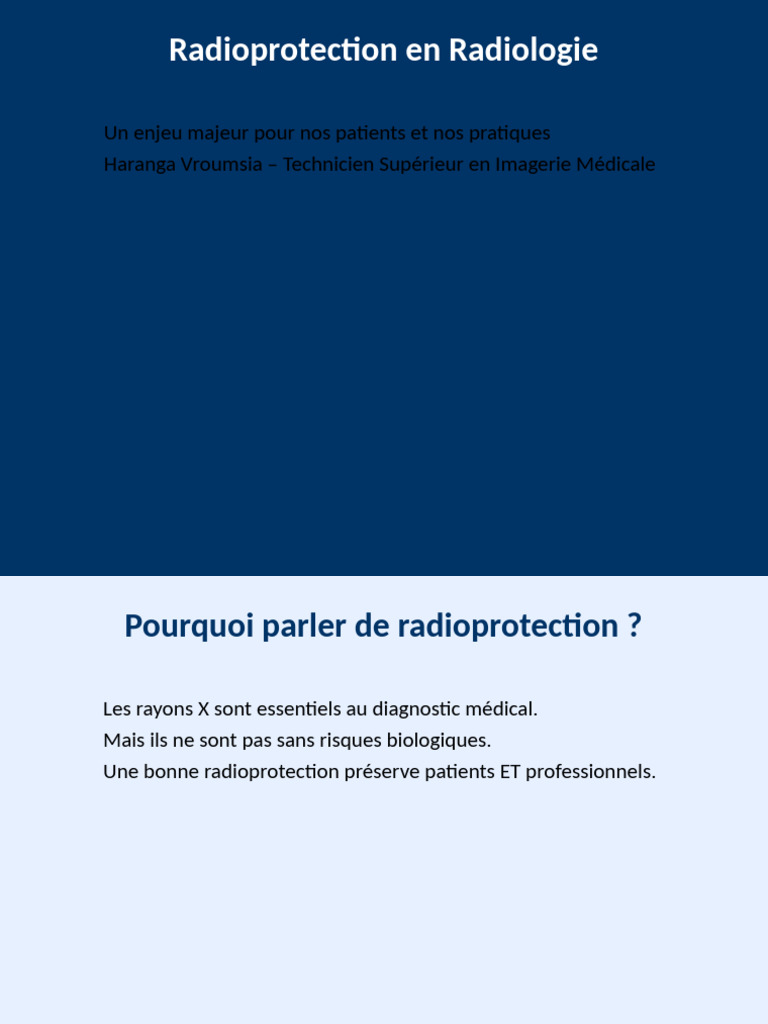Radioprotection en Radiologie : Enjeux et Pratiques | PDF