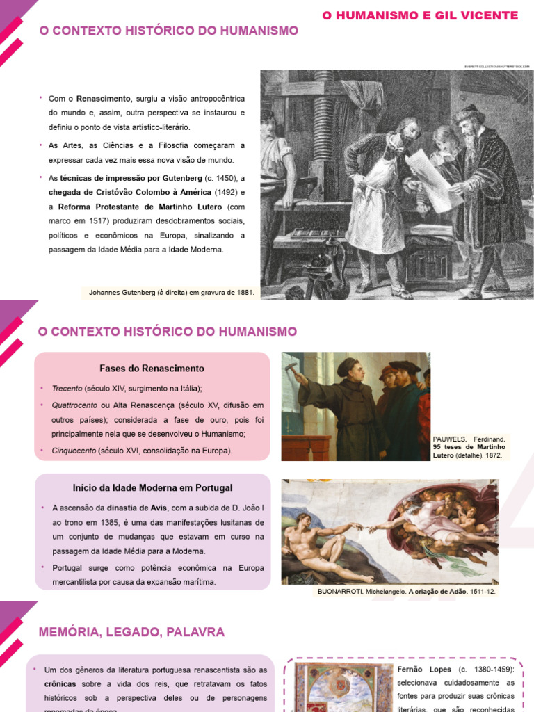 Contexto Histórico do Humanismo | PDF | Renascimento | Idade Moderna