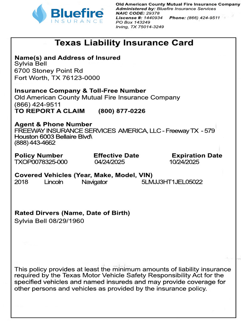 Bluefire Insurance | PDF