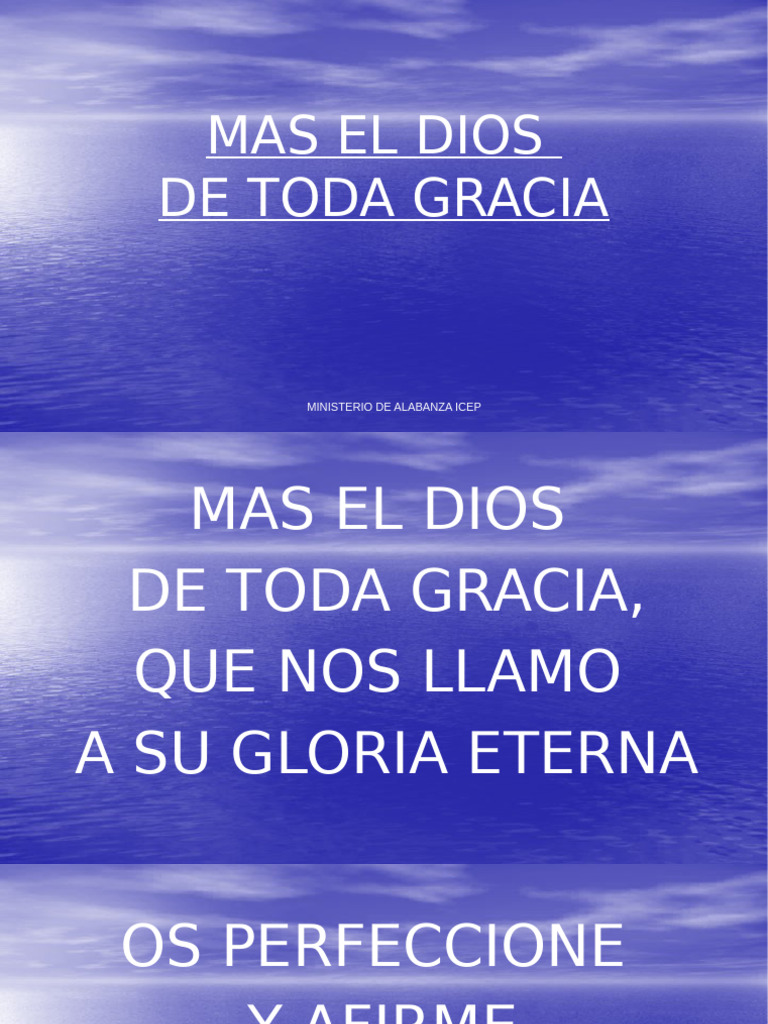 Dios de Gracia y Gloria Eterna | PDF