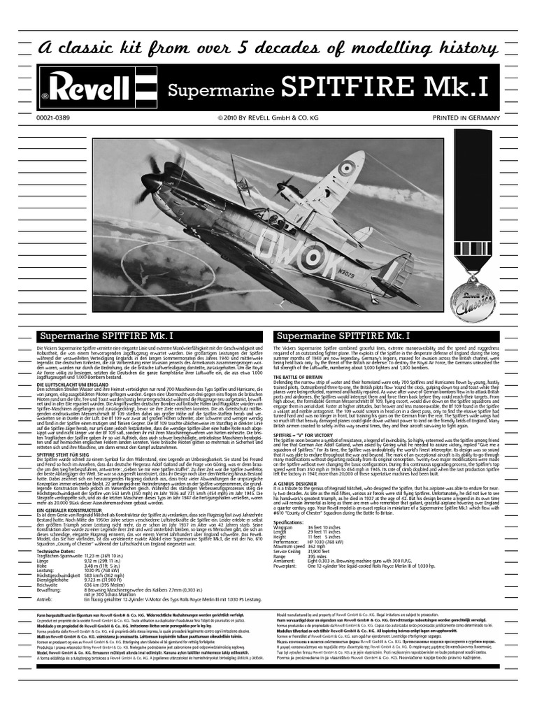 Spitfire Mk.I: A Classic Kit From Over 5 Decades of Modelling History | PDF