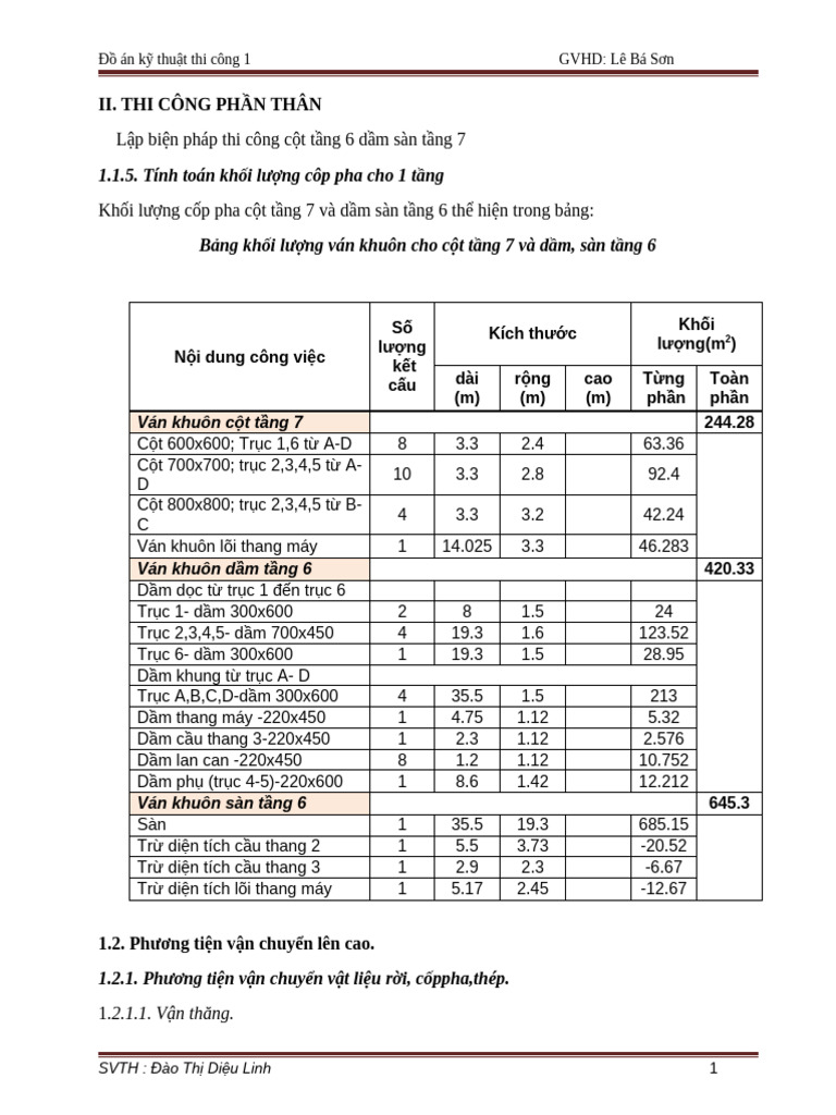 Thuyt Minh Datc Thi Cong PHN Than 1111 | PDF
