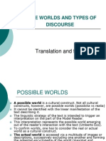 Possible Worlds and Types of Discourse. Translation and Trans-Lation
