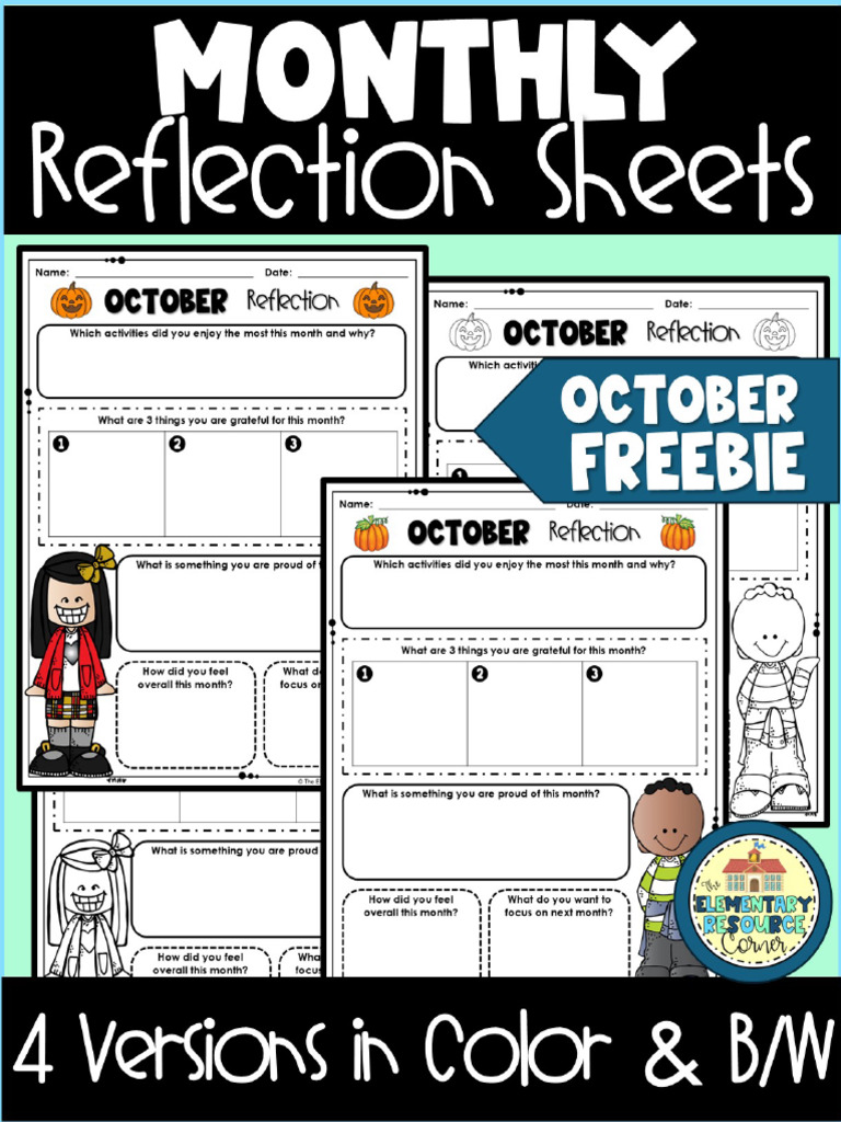 OctoberReflectionSheetPositiveBehaviorReflectionSheetClassClimate 1 ...
