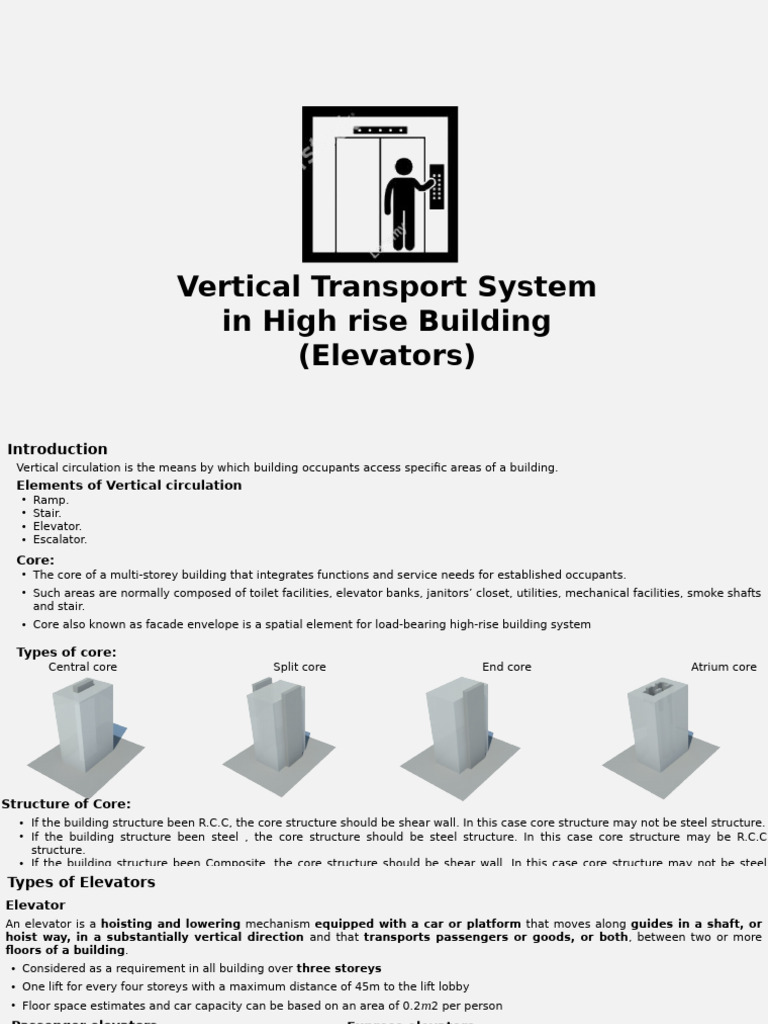 Vertical Transportation in High-Rise Buildings | PDF | Elevator ...