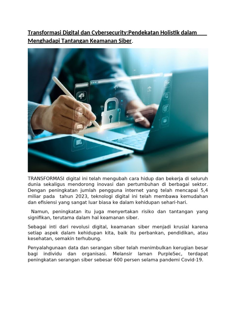Keamanan Siber dalam Transformasi Digital | PDF