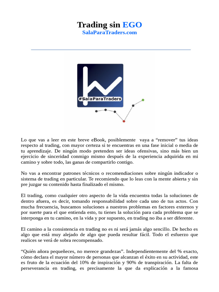 Claves del Trading sin EGO | PDF | Mercado (economía) | Aprendizaje