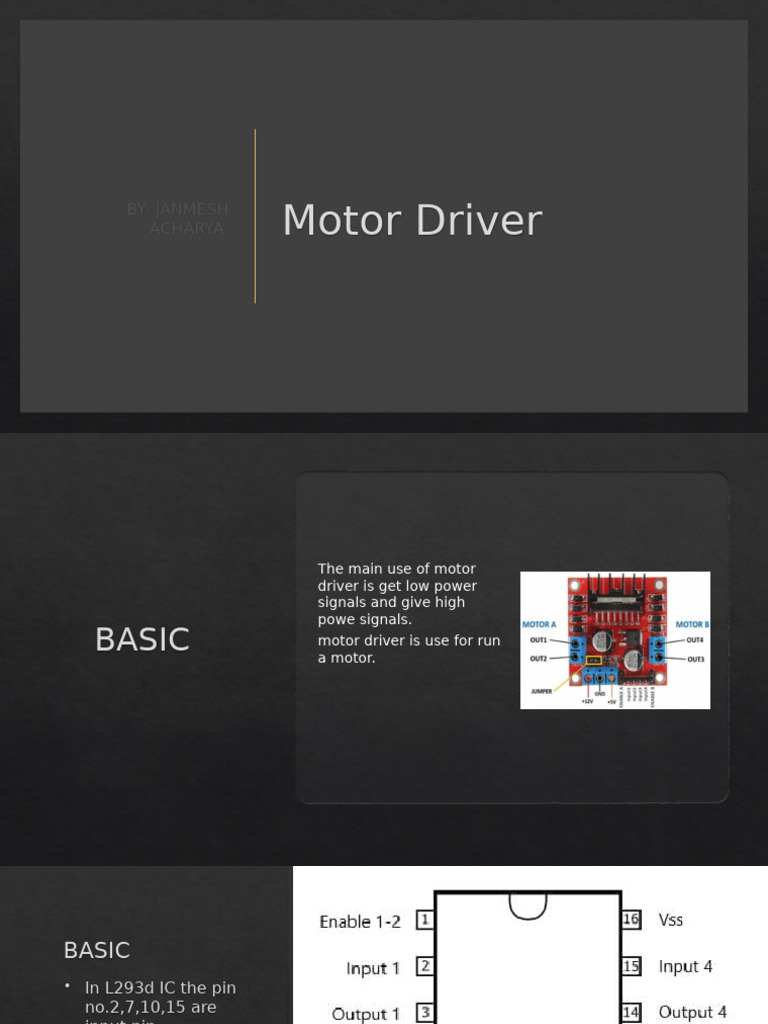 Understanding Motor Driver Functionality | PDF