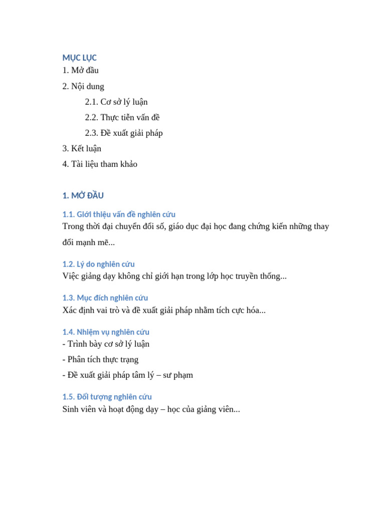 Bai Tieu Luan Tam Ly Hoc Dai Hoc | PDF