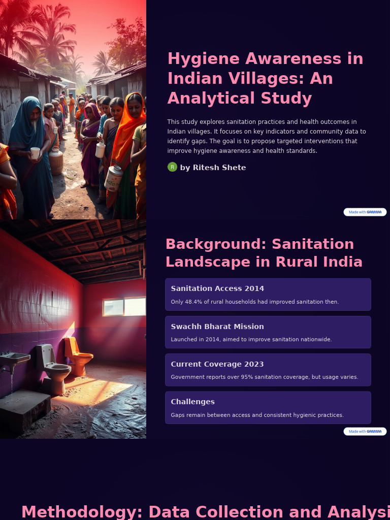 Hygiene Awareness in Indian Villages | PDF | Sanitation | Hand Washing
