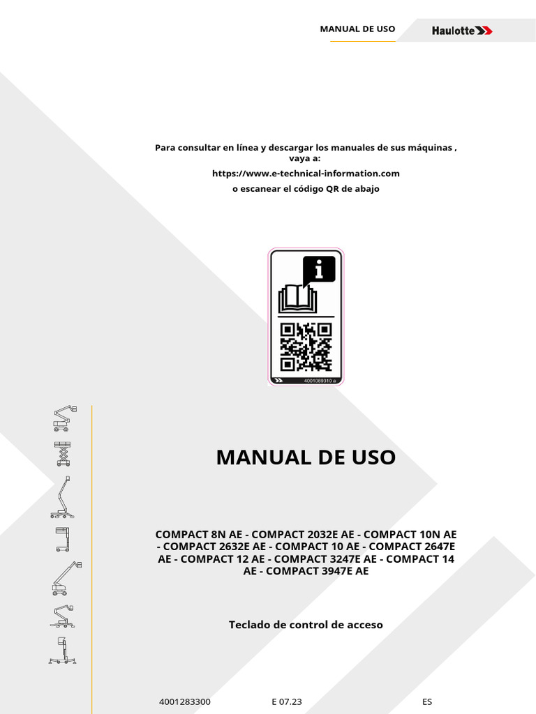 Manual de Uso para Máquinas Compact AE | PDF