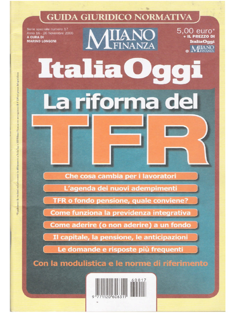 010 - 26-01-2007 - La Riforma Del TFR | PDF