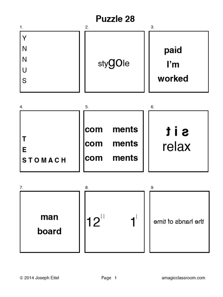 Hard Rebus Puzzles with Answers | PDF