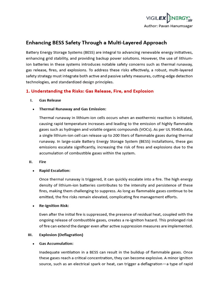 BESS Safety: Multi-Layered Protection Strategies | PDF | Fires ...