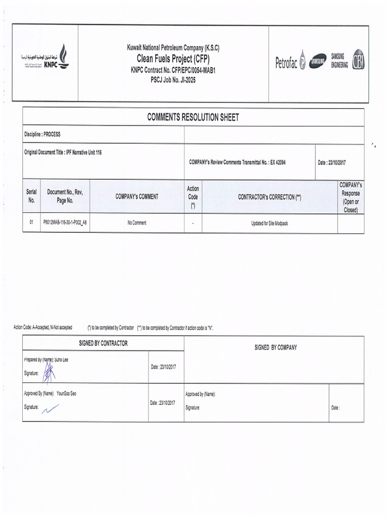 KNPC Clean Fuels Project IPF Narratives | PDF | Pump | Valve