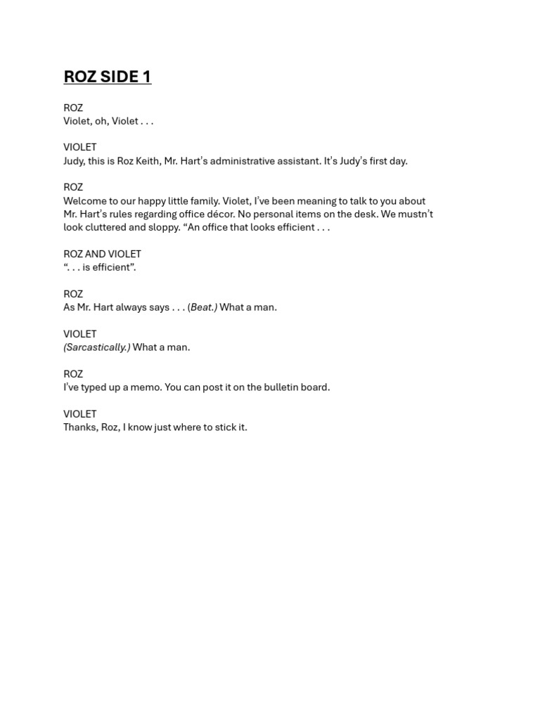 Roz - Side 1 - Initial | PDF