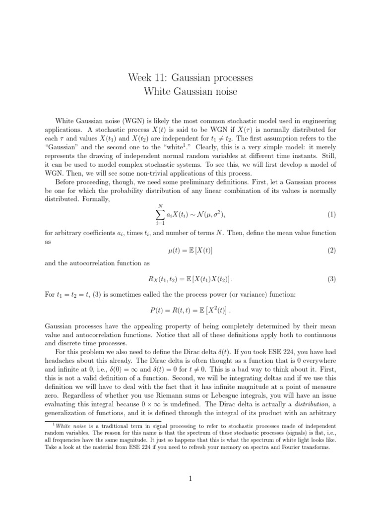 Understanding White Gaussian Noise | PDF | Normal Distribution ...