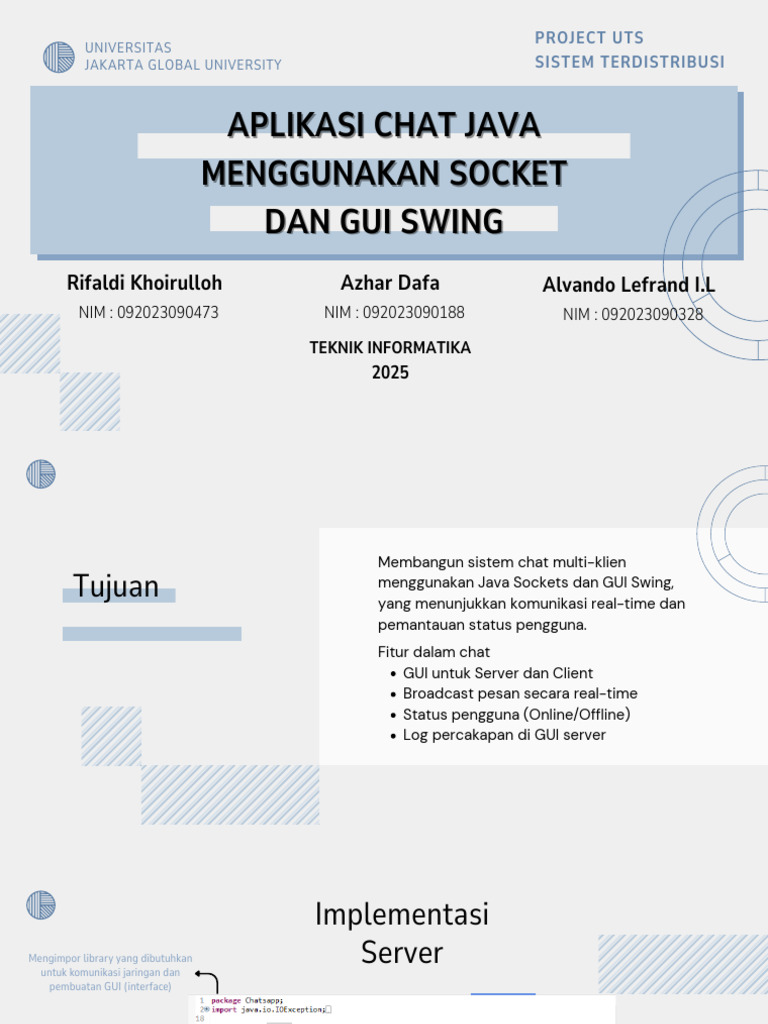 Aplikasi Chat Java dengan Socket dan GUI | PDF